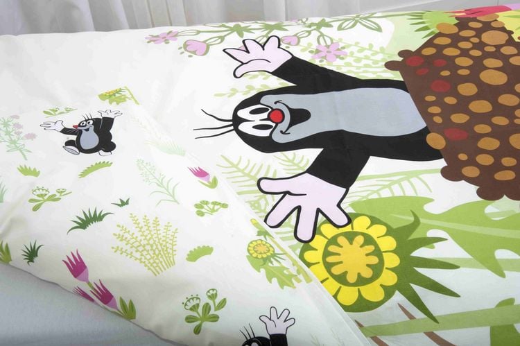 Produktbild: Der kleine Maulwurf 2607201063 - Flanell-Bettw&auml;sche, 40x60 cm + 100x135 cm, 100% Baumwolle