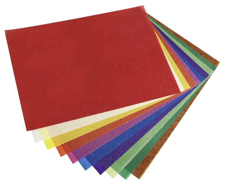 Produktbild: Folia Transparentpapierheft 42g/m&sup2; 14x20cm, 10 Blatt, farbig sortiert