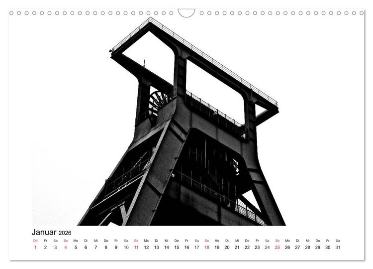Produktbild: Bochum Black and White (Wandkalender 2026 DIN A3 quer), CALVENDO Monatskalender