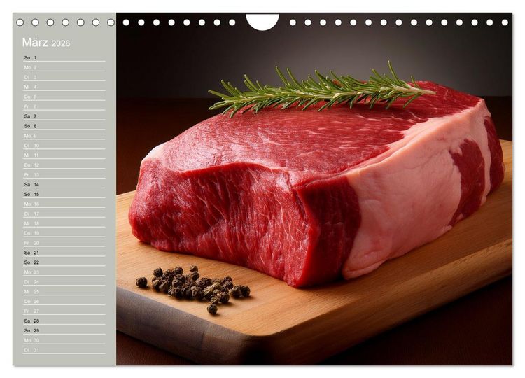 Produktbild: Der Grillkalender f&uuml;r echte M&auml;nner (Wandkalender 2026 DIN A4 quer), CALVENDO Monatskalender