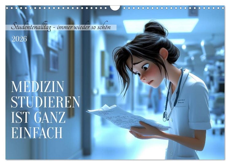 Produktbild: Medizin studieren ist ganz einfach (Wandkalender 2026 DIN A3 quer), CALVENDO Monatskalender