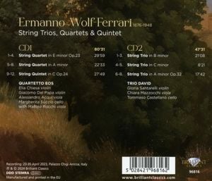 Produktbild: Wolf-Ferrari:String Trios,Quartets&Quintet