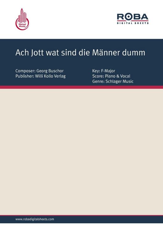 Produktbild: Ach Jott wat sind die M&auml;nner dumm