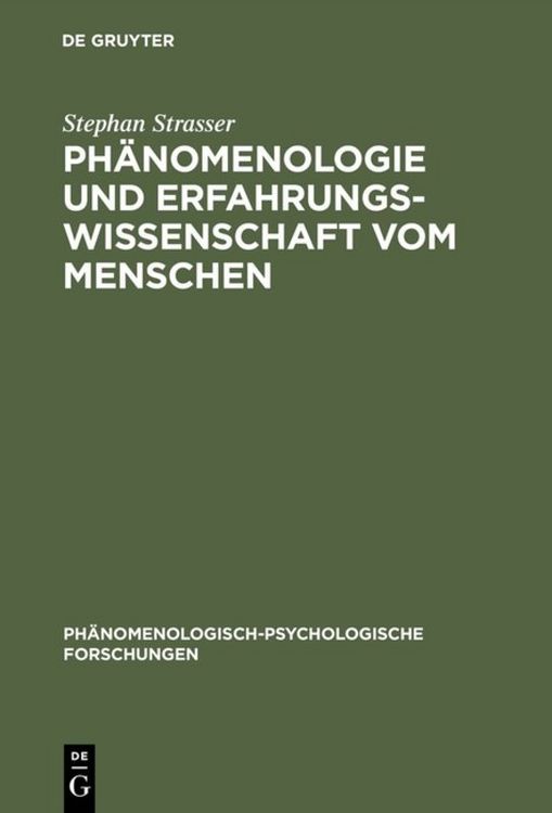 Produktbild: Ph&auml;nomenologie und Erfahrungswissenschaft vom Menschen
