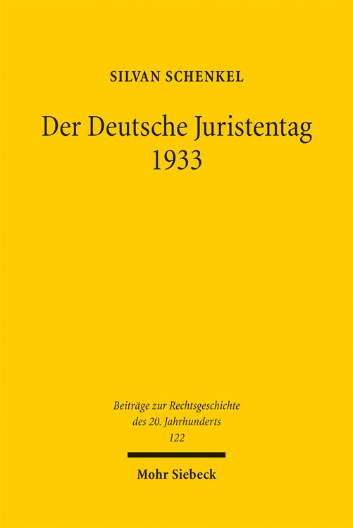 Produktbild: Schenkel, S: Deutsche Juristentag 1933
