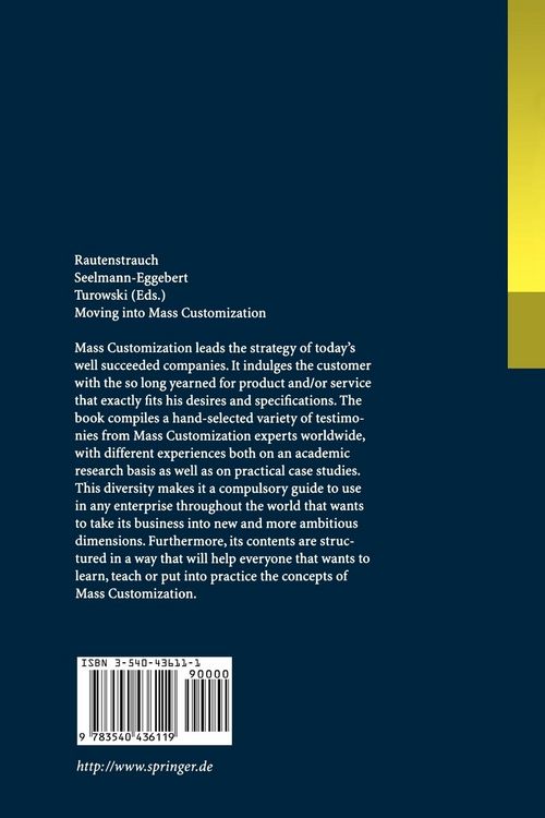 Produktbild: Moving into Mass Customization