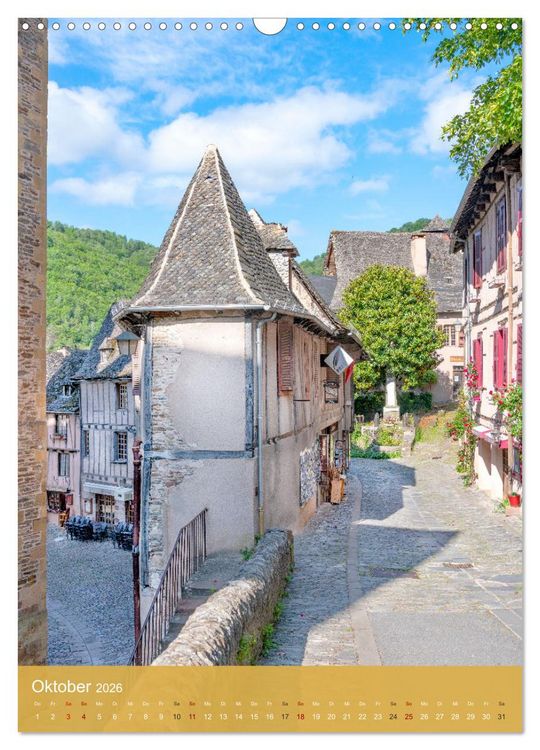 Produktbild: Conques - Via Podiensis (Wandkalender 2026 DIN A3 hoch), CALVENDO Monatskalender