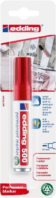 Produktbild: edding Permanentmarker 500 rot 2-7mm Blister