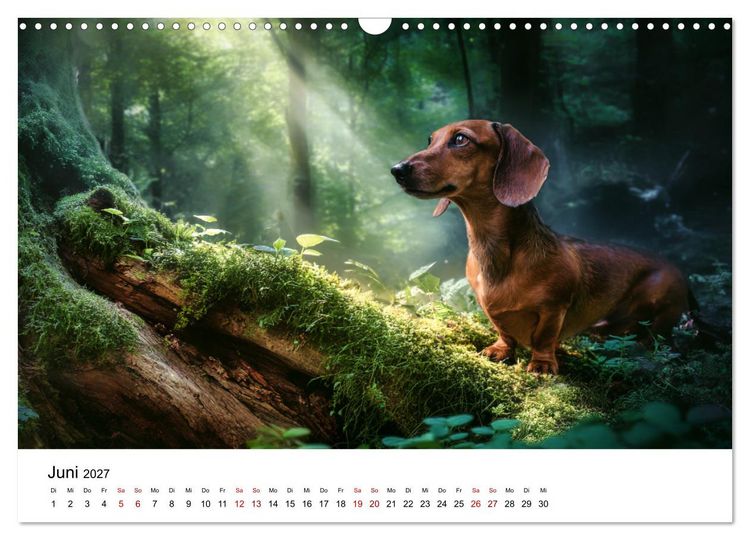 Produktbild: Herzensbrecher - Ein Jahr mit Dackeln (Wandkalender 2027 DIN A3 quer), CALVENDO Monatskalender