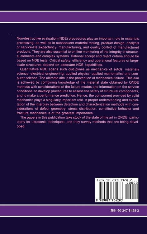 Produktbild: Solid mechanics research for quantitative non-destructive evaluation