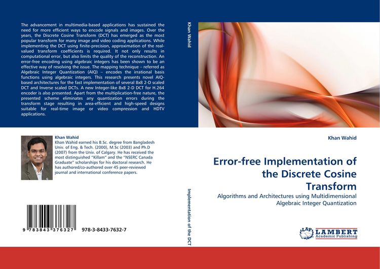 Produktbild: Error-free Implementation of the Discrete Cosine Transform