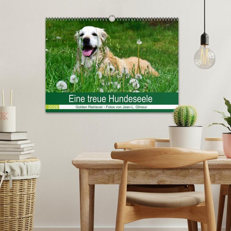 Produktbild: Eine treue Hundeseele - Golden Retriever (Wandkalender 2026 DIN A3 quer), CALVENDO Monatskalender