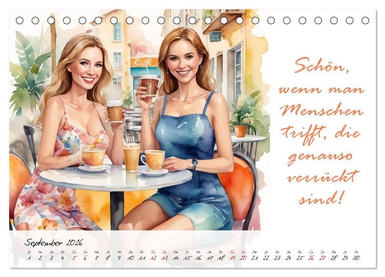 Produktbild: Beste Freundinnen (Tischkalender 2026 DIN A5 quer), CALVENDO Monatskalender
