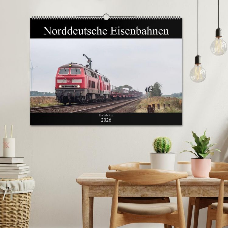 Produktbild: Norddeutsche Eisenbahnen (Wandkalender 2026 DIN A2 quer), CALVENDO Monatskalender