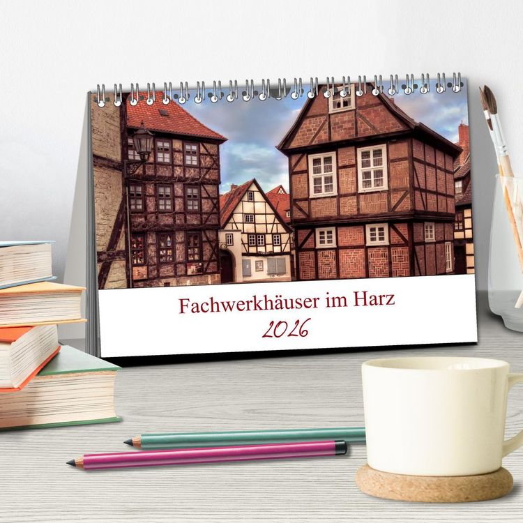 Produktbild: Fachwerkh&auml;user im Harz (Tischkalender 2026 DIN A5 quer), CALVENDO Monatskalender