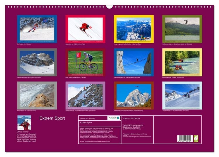 Produktbild: Extrem Sport (Wandkalender 2026 DIN A2 quer), CALVENDO Monatskalender