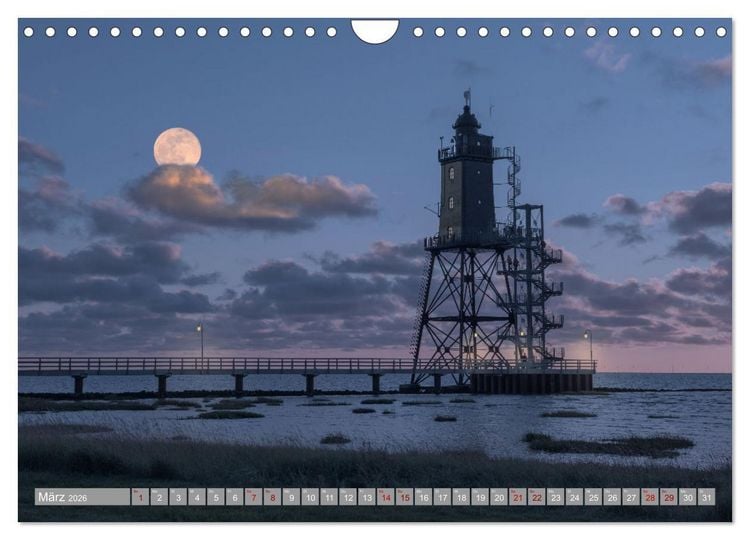 Produktbild: Vollmond - Momente der Ruhe (Wandkalender 2026 DIN A4 quer), CALVENDO Monatskalender