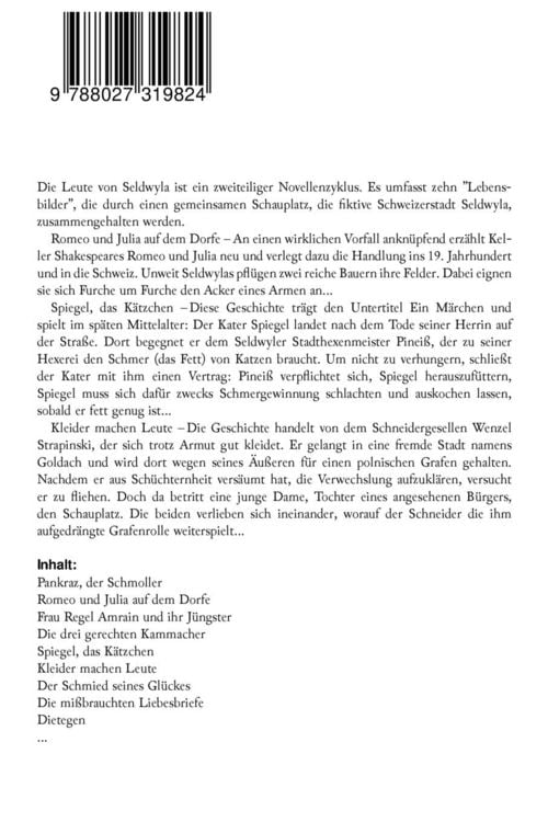 Produktbild: Die Leute von Seldwyla
