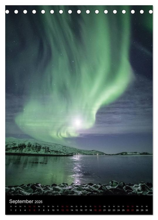 Produktbild: Nordlichtn&auml;chte (Tischkalender 2026 DIN A5 hoch), CALVENDO Monatskalender