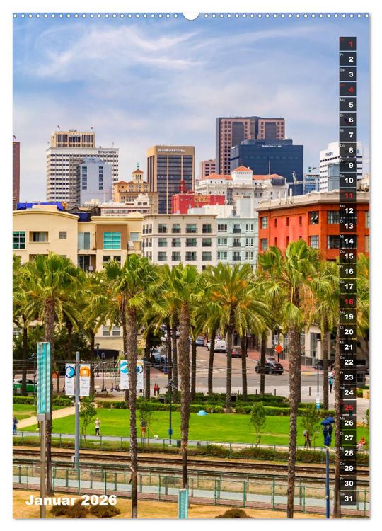 Produktbild: SAN DIEGO K&uuml;stenmetropole mit Flair (Wandkalender 2026 DIN A2 hoch), CALVENDO Monatskalender