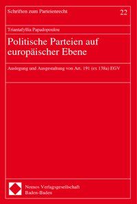 Produktbild: Politische Parteien auf europ&auml;ischer Ebene