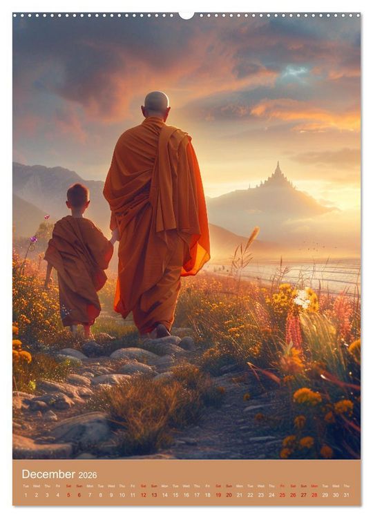 Produktbild: Zen in Orange (Wall Calendar 2026 DIN A2 portrait), CALVENDO 12 Month Wall Calendar