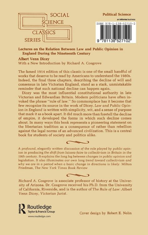 Produktbild: Lectures on the Relation Between Law and Public Opinion in England During the Nineteenth Century