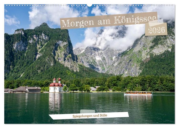 Produktbild: Morgen am K&ouml;nigssee - Spiegelungen und Stille (Wandkalender 2026 DIN A2 quer), CALVENDO Monatskalender