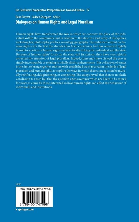 Produktbild: Dialogues on Human Rights and Legal Pluralism