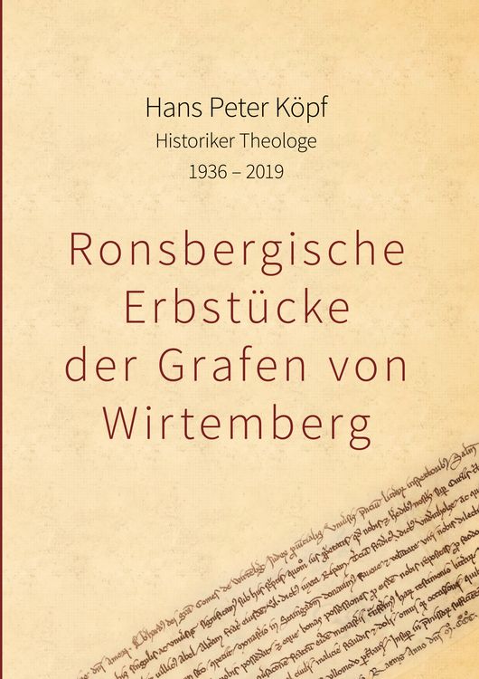 Produktbild: Ronsbergische Erbst&uuml;cke der Grafen von Wirtemberg
