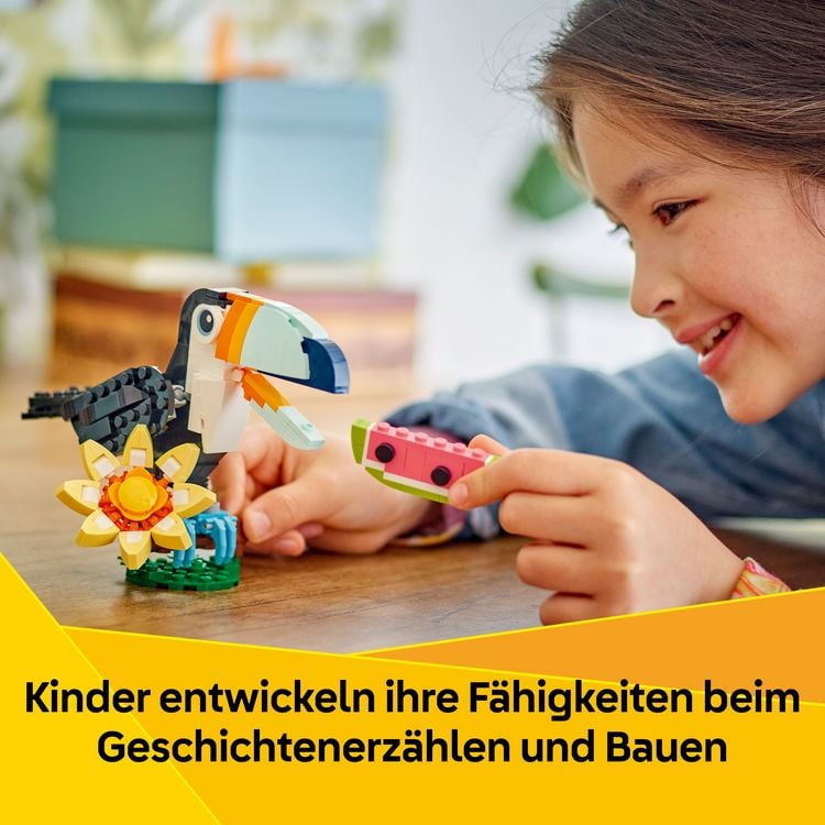 Produktbild: LEGO Creator Wilde Tiere: Tropischer Tukan 31173, 3-in-1 Spielzeug