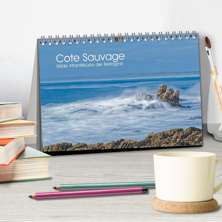 Produktbild: Cote Sauvage. Wilde Atlantikk&uuml;ste der Bretagne. (Tischkalender 2027 DIN A5 quer), CALVENDO Monatskalender