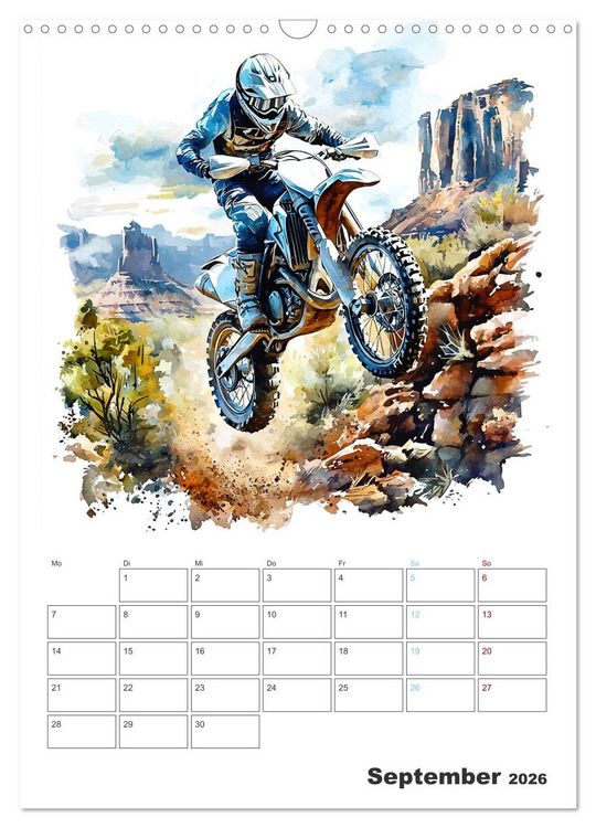 Produktbild: Motocross - Der Sport f&uuml;r echte Abenteurer (Wandkalender 2026 DIN A3 hoch), CALVENDO Monatskalender
