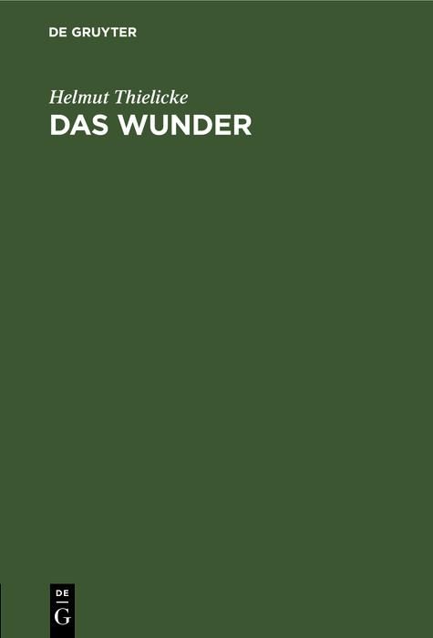 Produktbild: Das Wunder