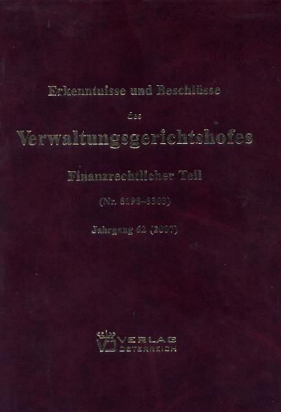 Produktbild: Erkenntnisse und Beschl&uuml;sse des Verwaltungsgsgerichtshofes