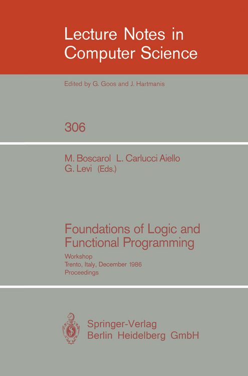 Produktbild: Foundations of Logic and Functional Programming