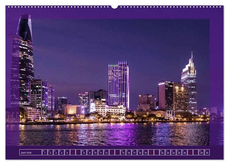 Produktbild: Metropolen - Asiens sch&ouml;nste St&auml;dte bei Nacht (hochwertiger Premium Wandkalender 2026 DIN A2 quer), Kunstdruck in Hochglanz