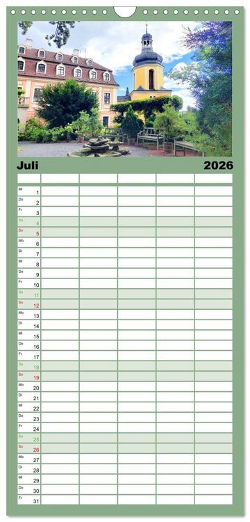 Produktbild: Familienplaner 2026 - Pirna - Tor zur S&auml;chsischen Schweiz mit 5 Spalten (Wandkalender, 21 x 45 cm) CALVENDO