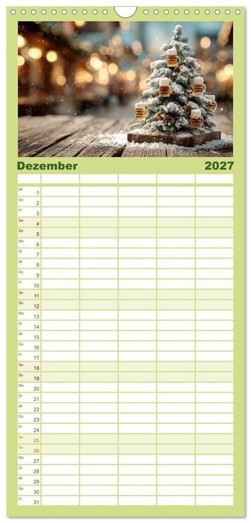 Produktbild: Familienplaner 2027 - Bier im Blut - Ma&szlig; f&uuml;r Ma&szlig; durchs M&auml;nnerjahr mit 5 Spalten (Wandkalender, 21 x 45 cm) CALVENDO
