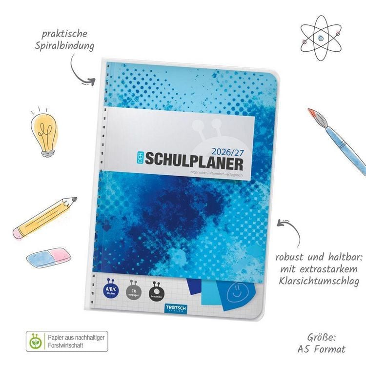 Produktbild: TR&Ouml;TSCH - Schulplaner Blau 26/27