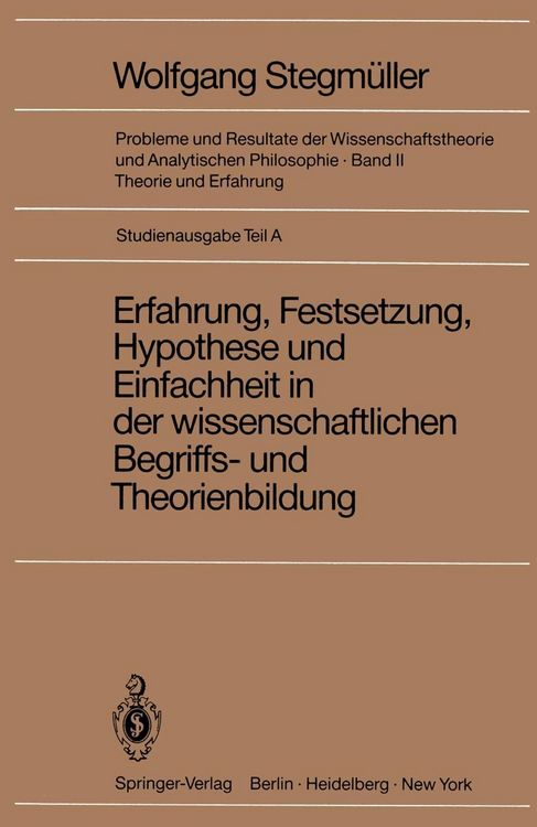 Produktbild: Erfahrung, Festsetzung, Hypothese und Einfachheit in der wissenschaftlichen Begriffs- und Theorienbildung