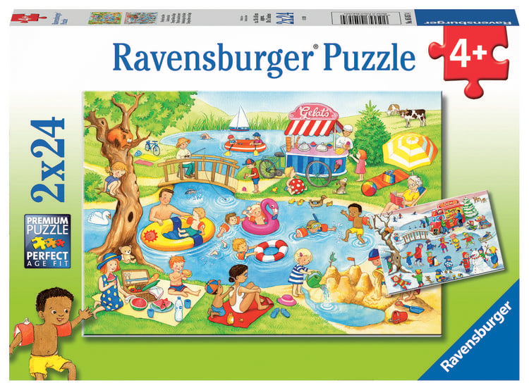 Puzzle Ravensburger Freizeit am See 2 X 24 Teile kaufen