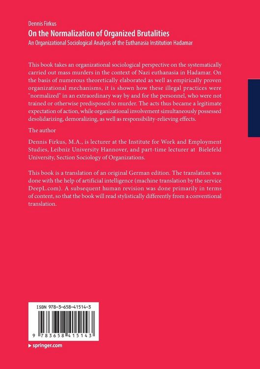 Produktbild: On the Normalization of Organized Brutalities