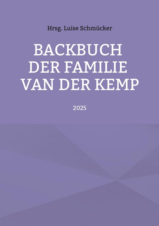 Produktbild: Backbuch der Familie van der Kemp
