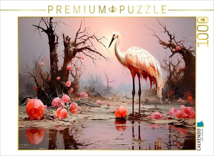 Produktbild: CALVENDO Puzzle Rosa Gefieder | 1000 Teile Lege-Gr&ouml;&szlig;e 64x48cm Foto-Puzzle f&uuml;r gl&uuml;ckliche Stunden