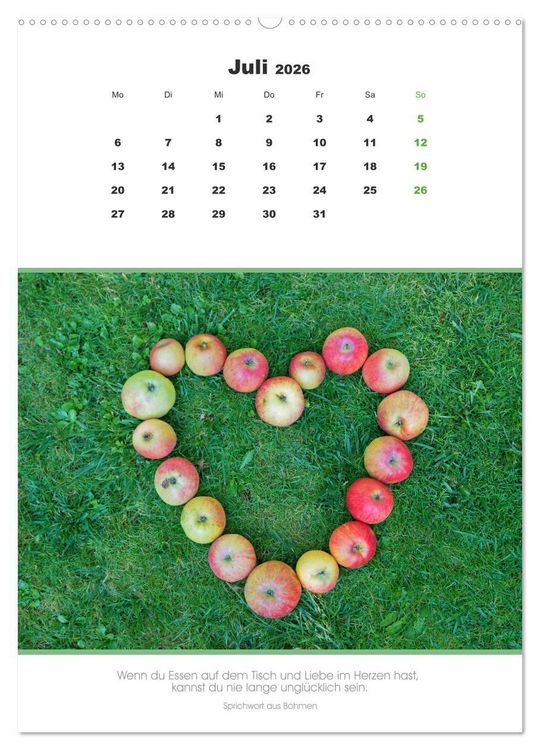 Produktbild: Attraktive Herzmotive 2026 (Wandkalender 2026 DIN A2 hoch), CALVENDO Monatskalender