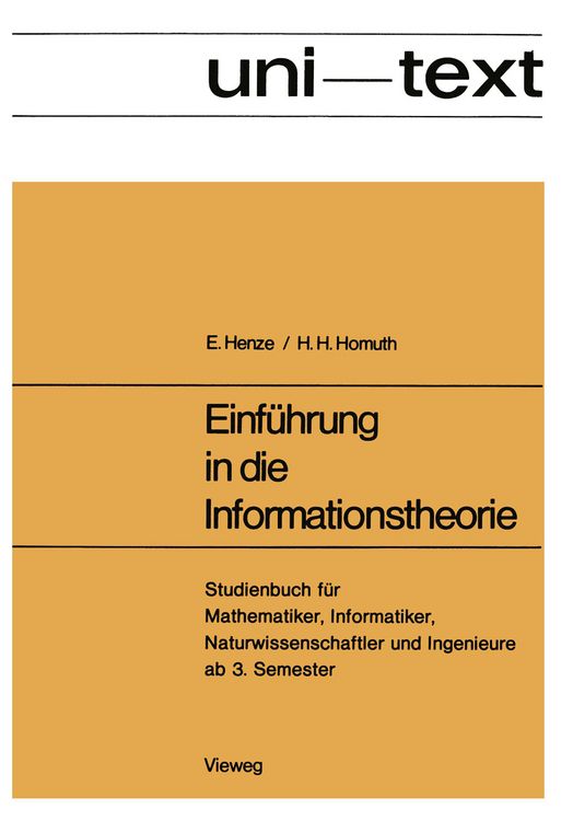 Produktbild: Einf&uuml;hrung in die Informationstheorie