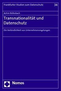 Produktbild: Transnationalit&auml;t und Datenschutz