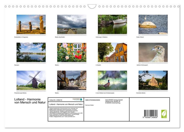 Produktbild: Lolland - Harmonie von Mensch und Natur (Wandkalender 2027 DIN A3 quer), CALVENDO Monatskalender
