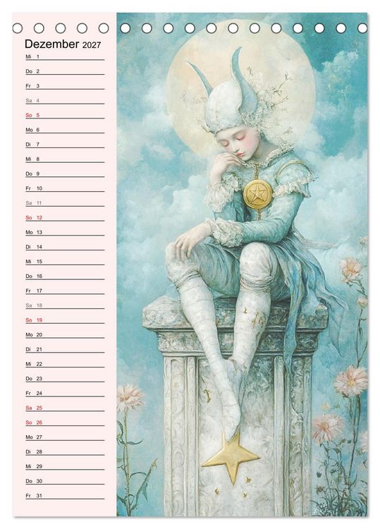 Produktbild: Tarot Wunderwelten. Surrealistische und magische Tarot-Kunst (Tischkalender 2027 DIN A5 hoch), CALVENDO Monatskalender